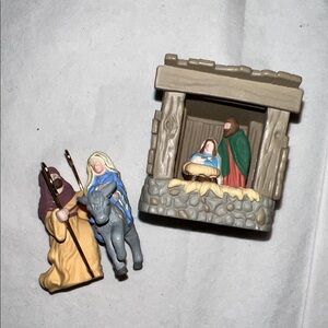 Bundle of 2 Vintage Hallmark Miniature Ornaments 
No Boxes